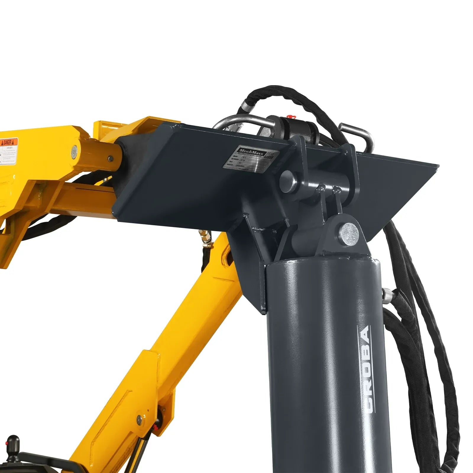 MechMaxx Mini Skid Steer Drive Auger Attachment with 6", 9", and 12" Auger Bits