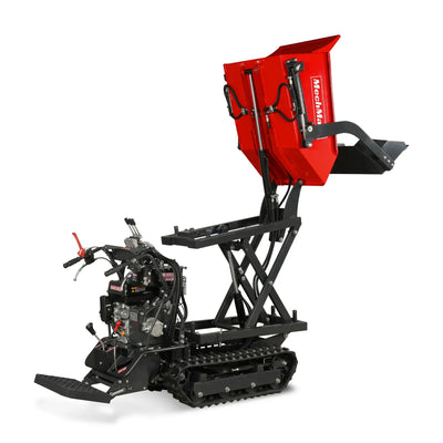 MechMaxx 1100 lb Tracked Dumper with 10HP 302cc Gas Engine, Hydraulic Tipping and Front Shovel, Model D50HTFL