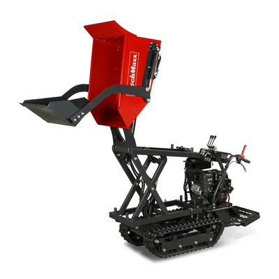 MechMaxx 1100 lb Tracked Dumper with 10HP 302cc Gas Engine, Hydraulic Tipping and Front Shovel, Model D50HTFL