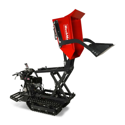 MechMaxx 1100 lb Tracked Dumper with 10HP 302cc Gas Engine, Hydraulic Tipping and Front Shovel, Model D50HTFL