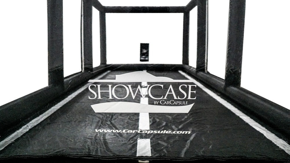 CarCapsule 18 ft CF1 Series ShowCase Indoor Capsule w/ Road Design Floor, IntelliCharger & LED Kit - CCSH18CF1