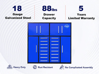 Chery Industrial 7ft Garage Storage Cabinet with 16 Drawers - WW000201