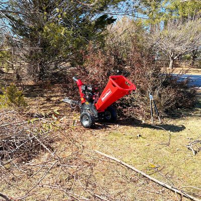 MechMaxx 4" 7HP 212cc DUCAR Gas Powered Wood Chipper with Tow Bar, Model GS650