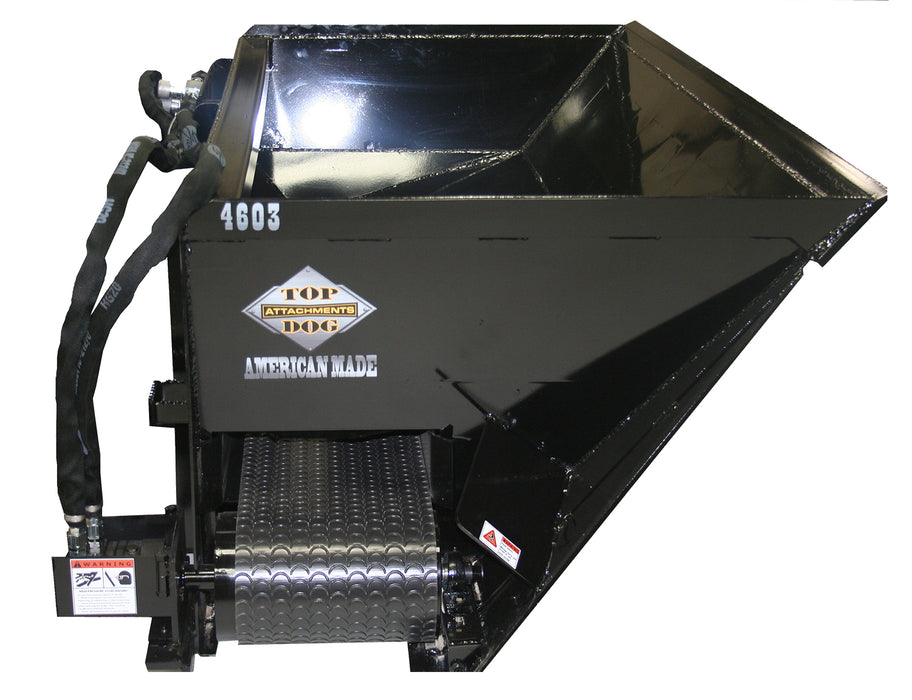 Top Dog Attachments 72 inch Dual Side Flow Bucket, Heavy Material