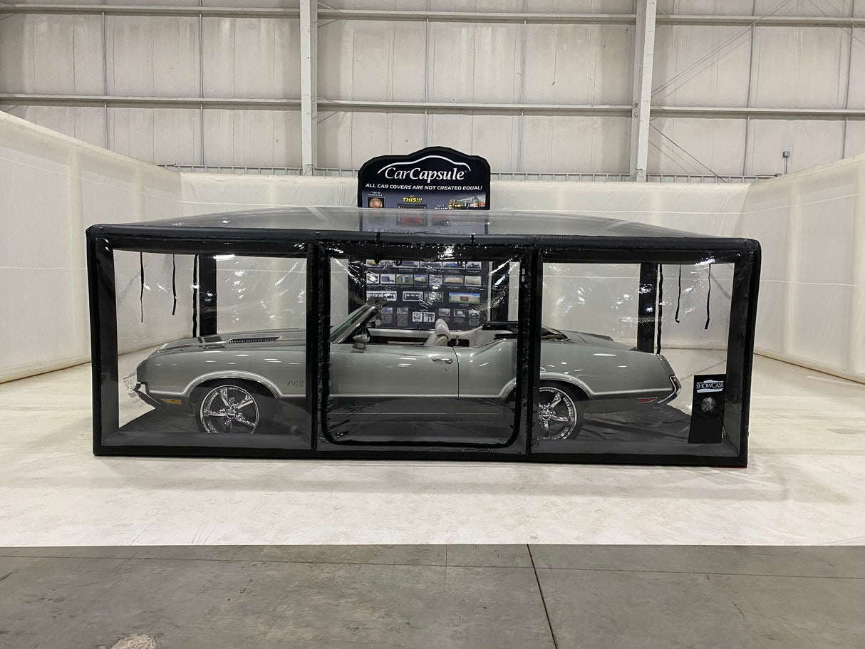 CarCapsule 18 ft ShowCase Indoor Black Cover – Drive Thru Model - CCSH18DTHRU