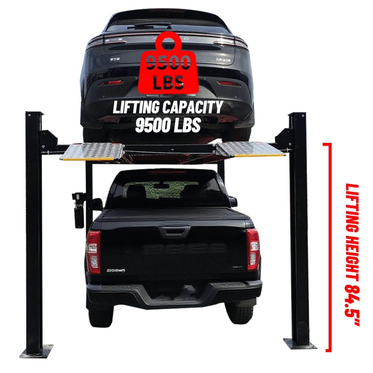 Katool KT-4H950 9,500 lb Heavy-Duty 4-Post Parking and Storage Lift