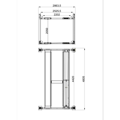Katool KT-4H950 9,500 lb Heavy-Duty 4-Post Parking and Storage Lift