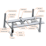 Katool KT-4H950 9,500 lb Heavy-Duty 4-Post Parking and Storage Lift
