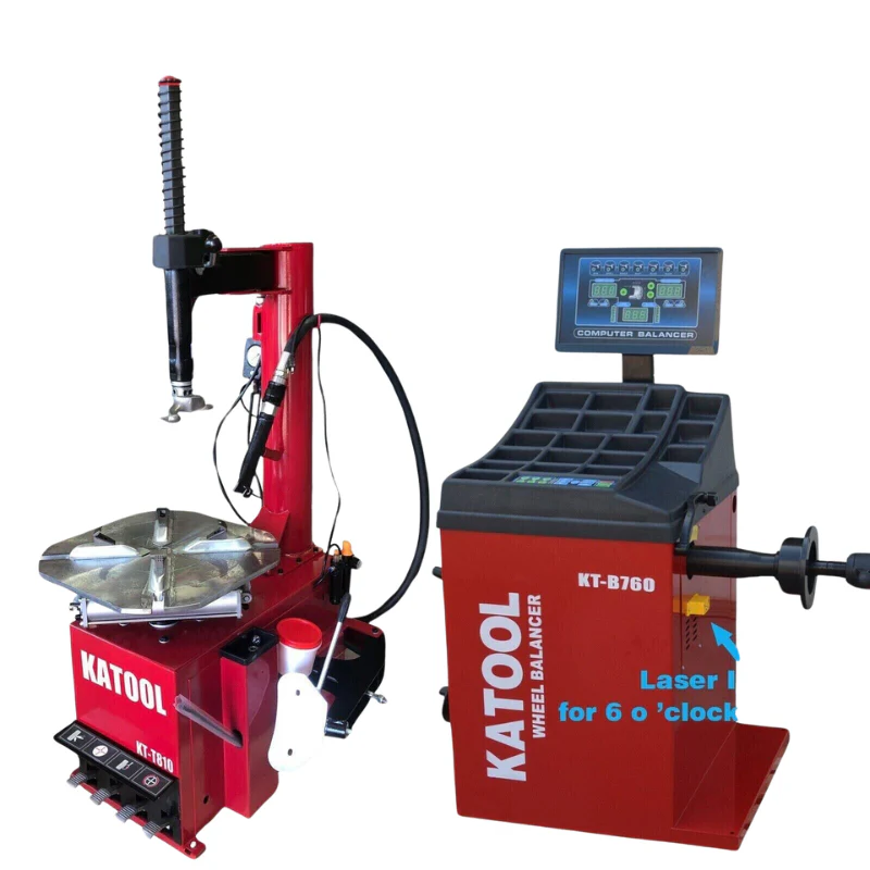 Katool KT-T810 Tire Changer & KT-B760 Wheel Balancer Shop Combo
