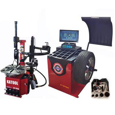 Katool KT-T850 Tilt-Back Tire Changer & KT-B750 Wheel Balancer Combo