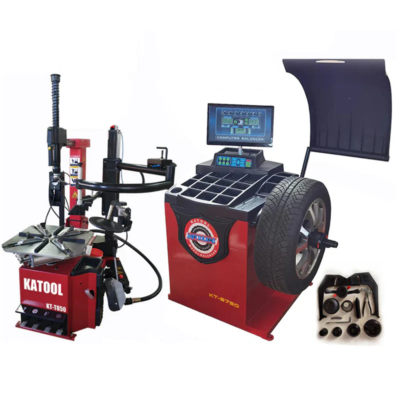 Katool KT-T850 Tilt-Back Tire Changer & KT-B750 Wheel Balancer Combo