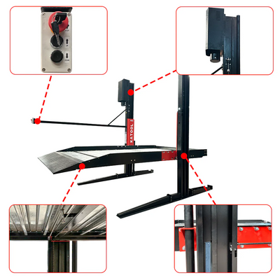 Katool KT-P2700 6,600 lb 2-Post Parking Lift for Home Garage Storage