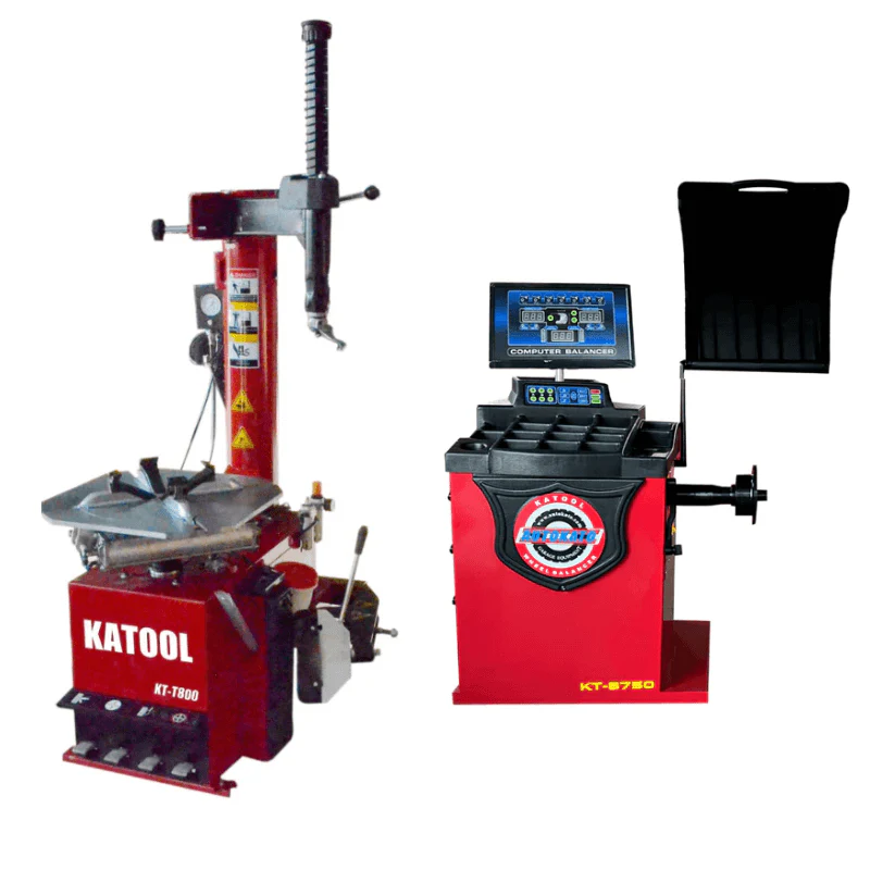 Katool KT-T800 Tire Changer & KT-B750 Wheel Balancer Shop Combo