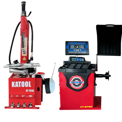 Katool KT-T810 Tire Changer & KT-B750 Wheel Balancer Shop Combo