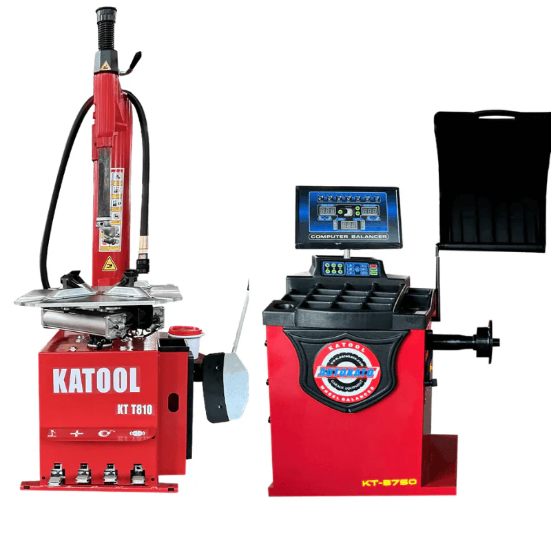 Katool KT-T810 Tire Changer & KT-B750 Wheel Balancer Shop Combo