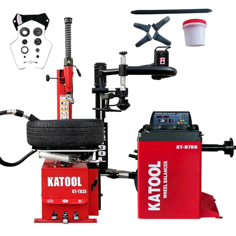 Katool KT-T835 Tire Changer & KT-B700 Wheel Balancer Shop Combo