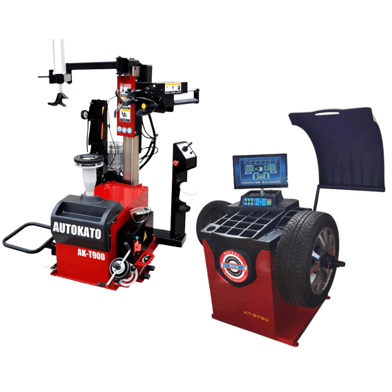 Katool AK-T900 Leverless Hydraulic Tire Changer & KT-B750 Wheel Balancer Combo