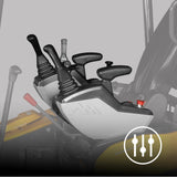 MechMaxx Mini Compact Excavator with Kubota D902 Engine, 89" Max Digging Depth, 4145 lb Operating Weight, Model MEC17