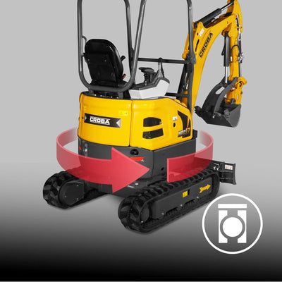 MechMaxx Mini Compact Excavator with Kubota D902 Engine, 89" Max Digging Depth, 4145 lb Operating Weight, Model MEC17