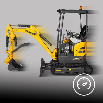 MechMaxx Mini Compact Excavator with Kubota D902 Engine, 89" Max Digging Depth, 4145 lb Operating Weight, Model MEC17