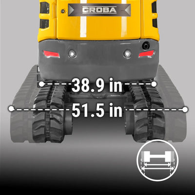 MechMaxx Mini Compact Excavator with Kubota D902 Engine, 89" Max Digging Depth, 4145 lb Operating Weight, Model MEC17