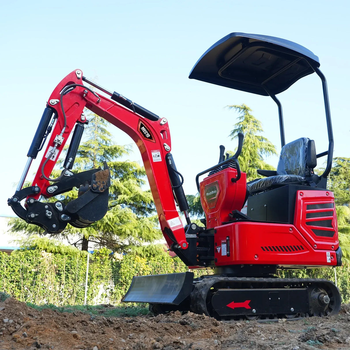 MechMaxx Mini Compact Excavator with HONDA GX390 Engine, 65.7" Max Digging Depth, 2280 lb Operating Weight, Model MEC10