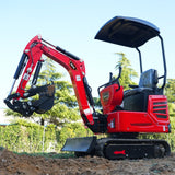 MechMaxx Mini Compact Excavator with HONDA GX390 Engine, 65.7" Max Digging Depth, 2280 lb Operating Weight, Model MEC10