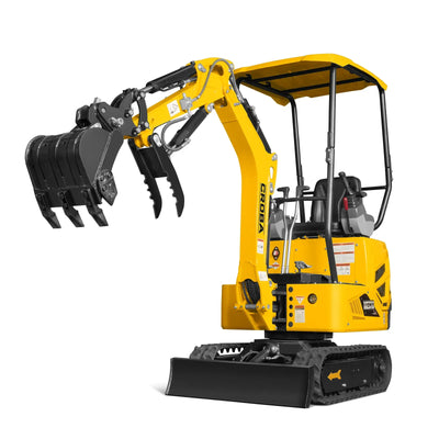 MechMaxx Mini Compact Excavator with B&S VANGUARD 408cc 14HP Engine, 65.7" Max Digging Depth, 2370 lb Operating Weight, Model MEC10