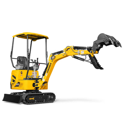 MechMaxx Mini Compact Excavator with B&S VANGUARD 408cc 14HP Engine, 65.7" Max Digging Depth, 2370 lb Operating Weight, Model MEC10