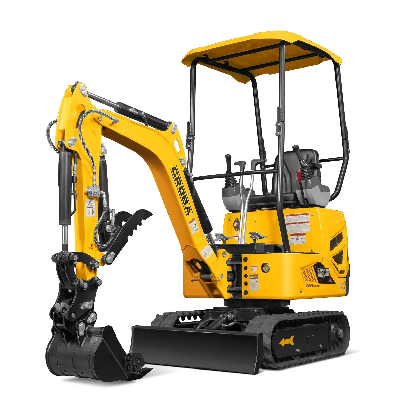 MechMaxx Mini Compact Excavator with B&S VANGUARD 408cc 14HP Engine, 65.7" Max Digging Depth, 2370 lb Operating Weight, Model MEC10