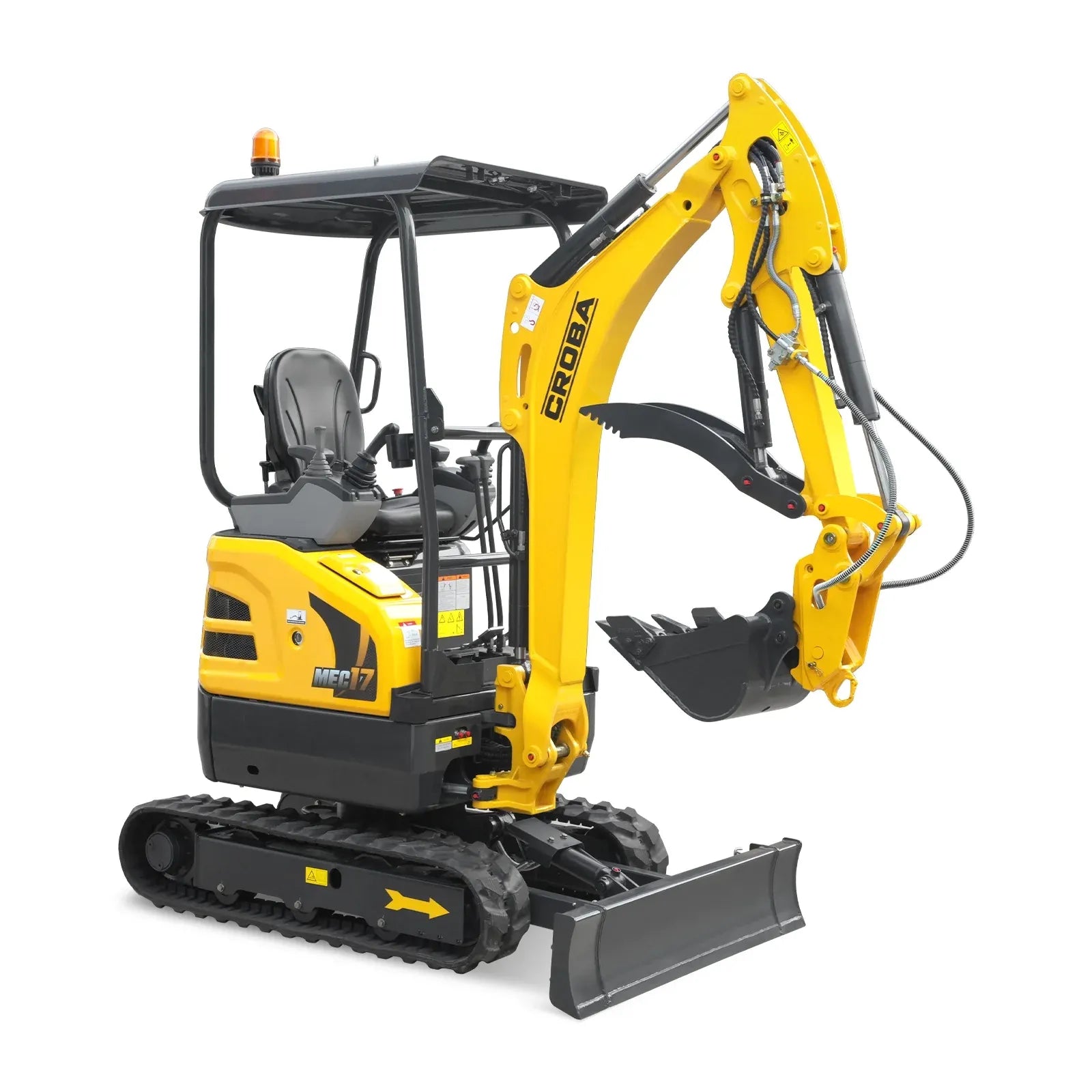 MechMaxx Mini Compact Excavator with Kubota D902 Engine, 95" Max Digging Depth, 4190 lb Operating Weight, Model MEC17PRO