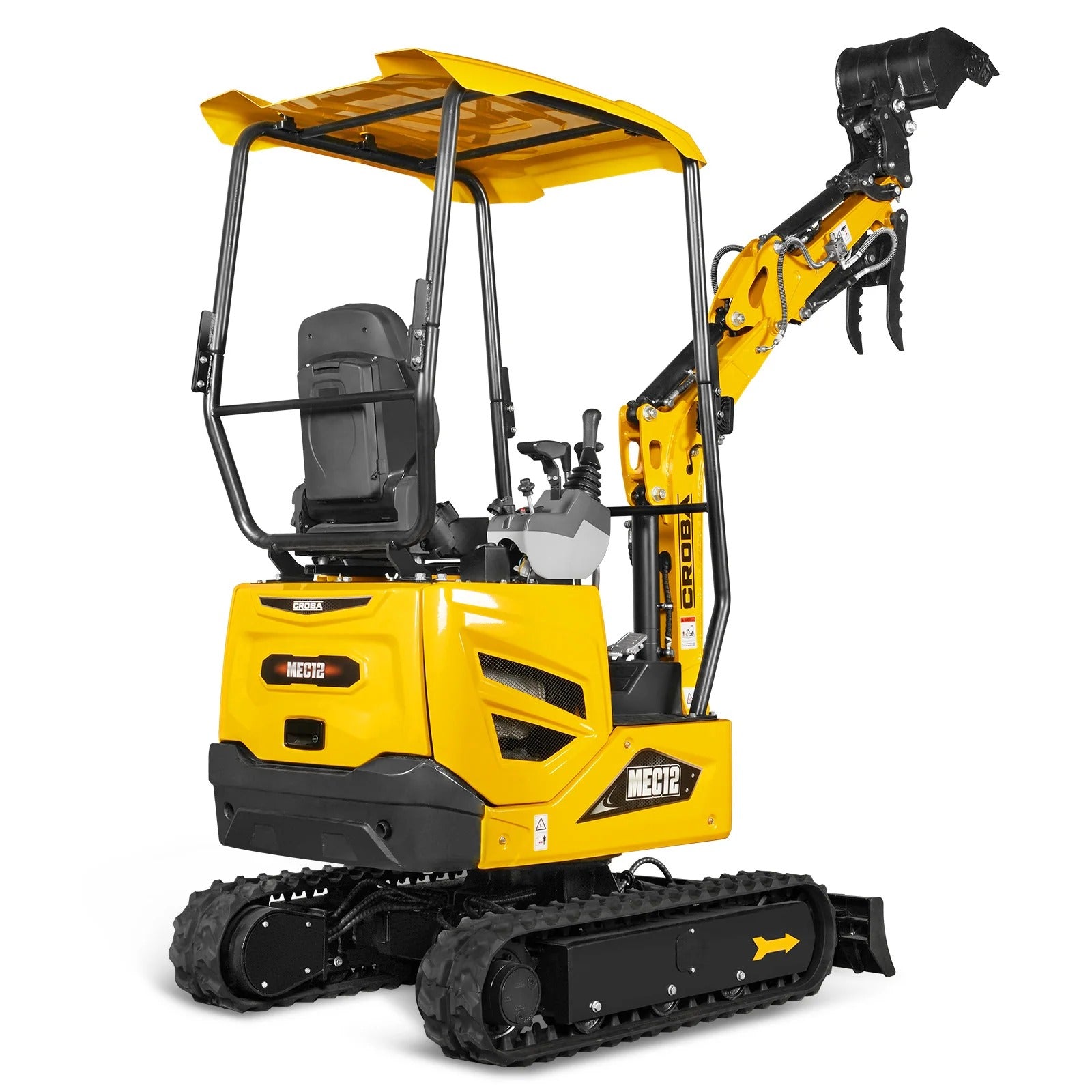 MechMaxx Mini Compact Excavator with Kubota D722 Engine, 65.7" Max Digging Depth, 2700 lb Operating Weight, Model MEC12