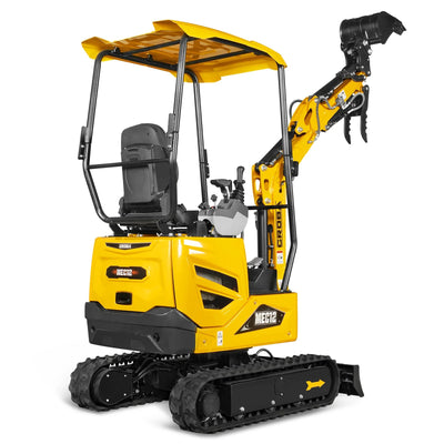 MechMaxx Mini Compact Excavator with Kubota D722 Engine, 65.7" Max Digging Depth, 2700 lb Operating Weight, Model MEC12