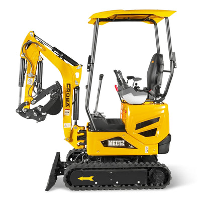 MechMaxx Mini Compact Excavator with Kubota D722 Engine, 65.7" Max Digging Depth, 2700 lb Operating Weight, Model MEC12