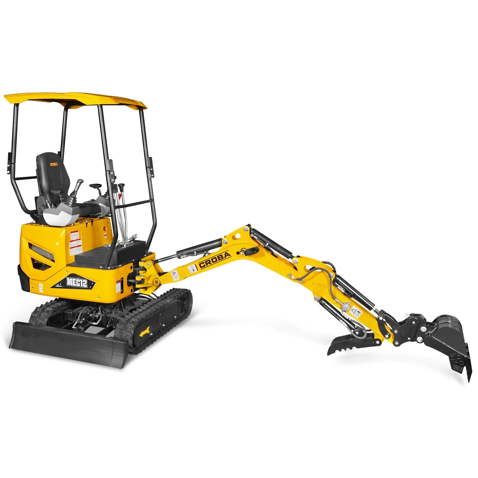 MechMaxx Mini Compact Excavator with Kubota D722 Engine, 65.7" Max Digging Depth, 2700 lb Operating Weight, Model MEC12