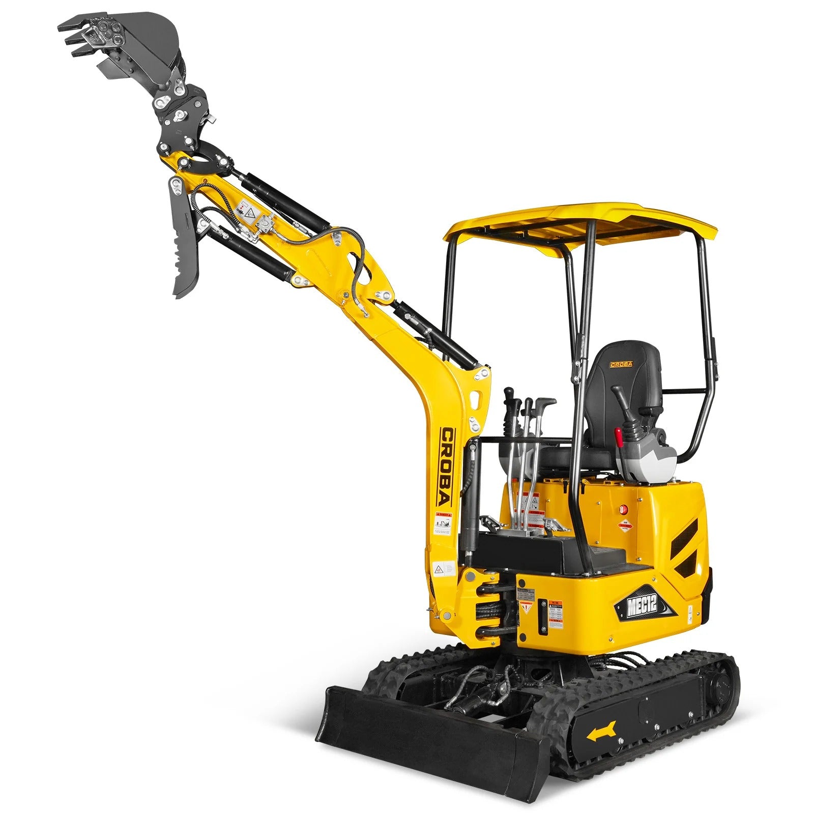 MechMaxx Mini Compact Excavator with Kubota D722 Engine, 65.7" Max Digging Depth, 2700 lb Operating Weight, Model MEC12