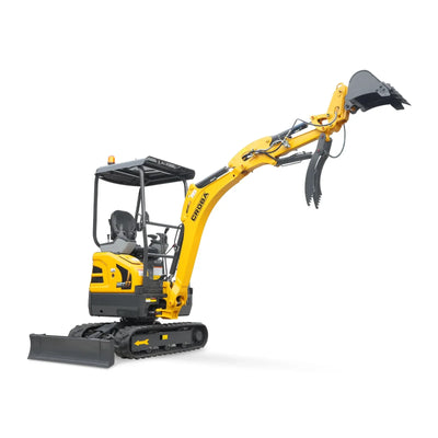 MechMaxx Mini Compact Excavator with Kubota D902 Engine, 95" Max Digging Depth, 4190 lb Operating Weight, Model MEC17PRO