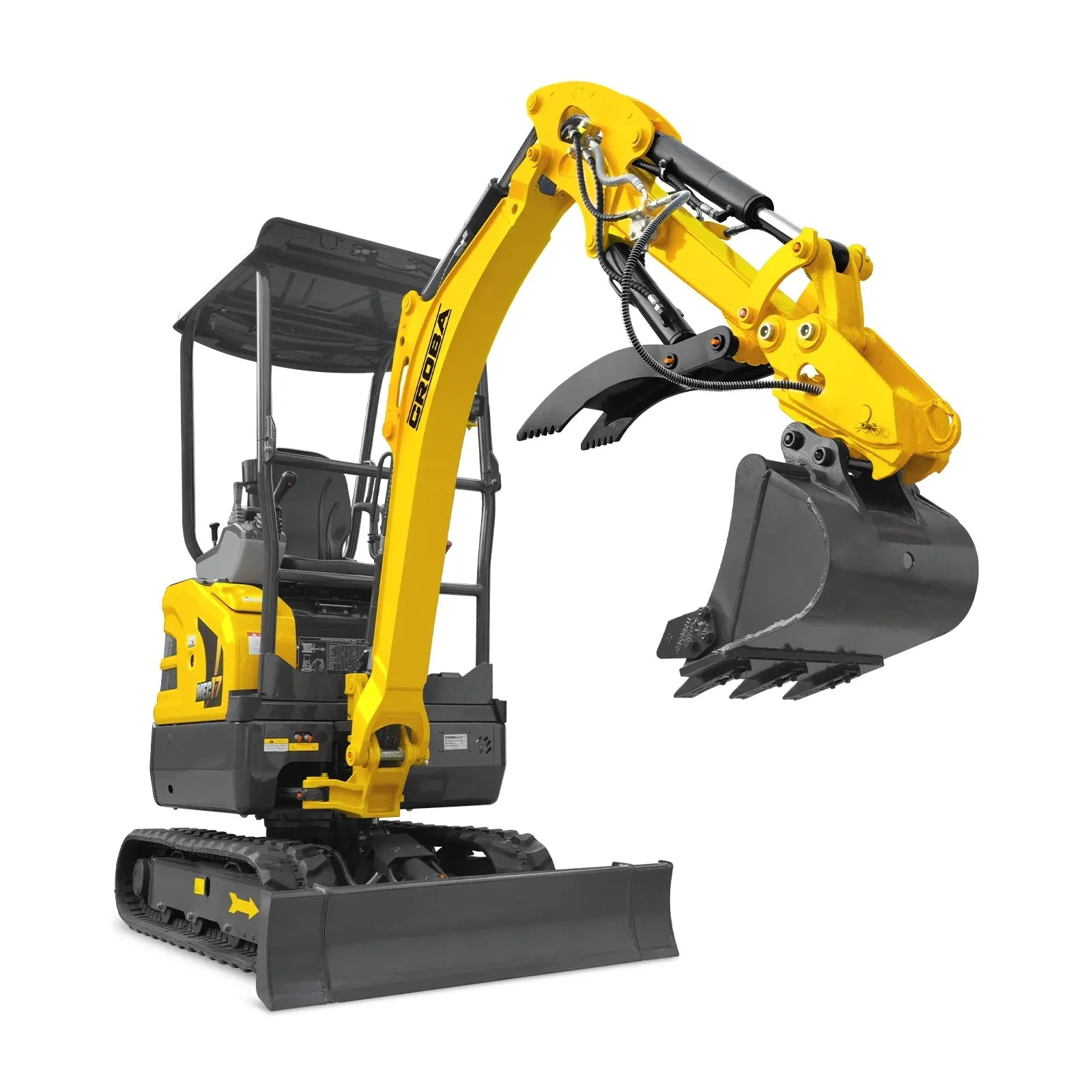 MechMaxx Mini Compact Excavator with Kubota D902 Engine, 95" Max Digging Depth, 4190 lb Operating Weight, Model MEC17PRO