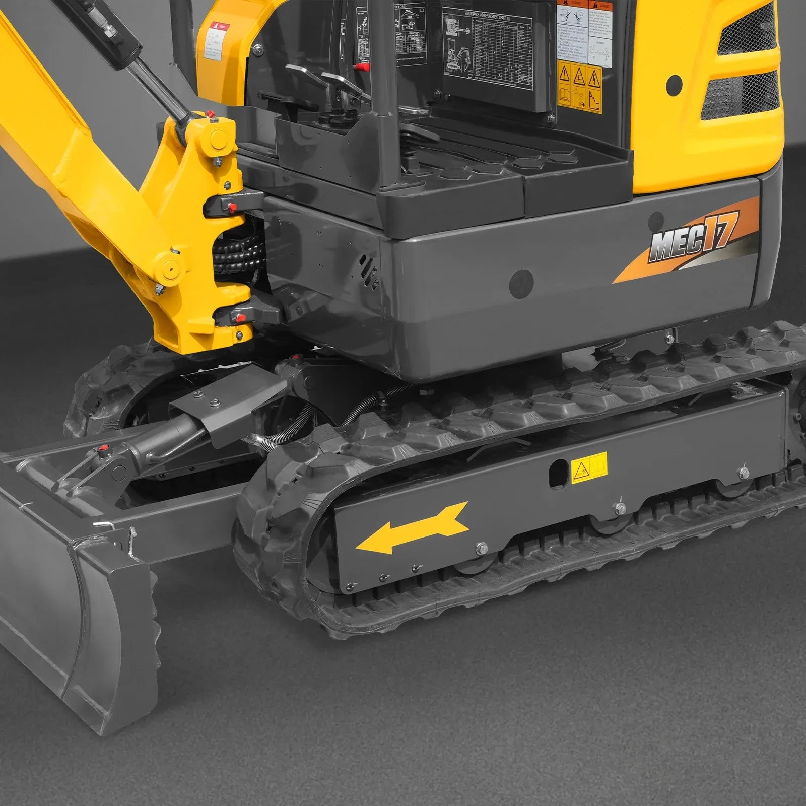 MechMaxx Mini Compact Excavator with Kubota D902 Engine, 95" Max Digging Depth, 4190 lb Operating Weight, Model MEC17PRO