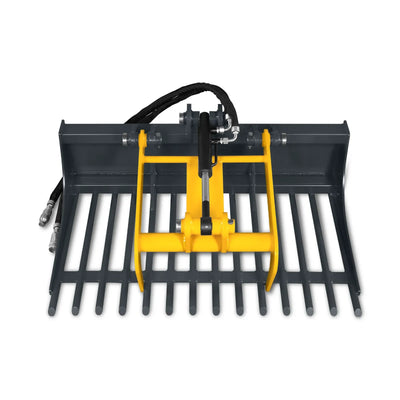 MechMaxx 20" Width Rock Grapple Bucket Attachment for Mini Skid Steer