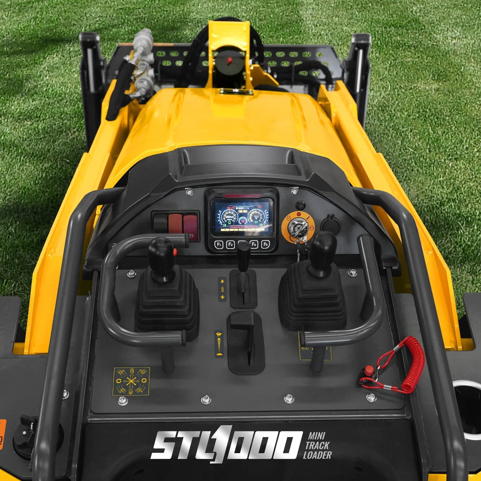 MechMaxx 25HP KUBOTA D1105 Diesel Stand-On Mini Skid Steer Track Loader with 4-in-1 Bucket, Model STL1000
