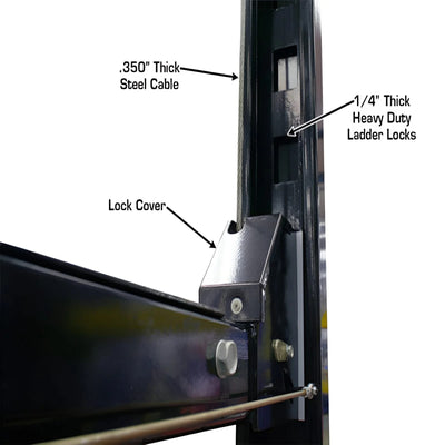 Atlas Garage PRO 8000EXT-L 4-Post Lift – 8,000 lb Extra Tall & Extra Long