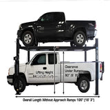 Atlas Garage PRO 8000EXT-L 4-Post Lift – 8,000 lb Extra Tall & Extra Long