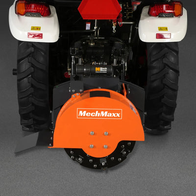 MechMaxx 3-Point PTO Stump Grinder with 34 Carbide Teeth for 15–45HP Tractors, Includes PTO Shaft with Slip Clutch, Model SG24