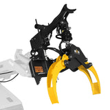 MechMaxx 59" Hydraulic Rotating Log Grapple Attachment for Mini Skid Steer with 1500 lb Lift Capacity and 360° Rotation