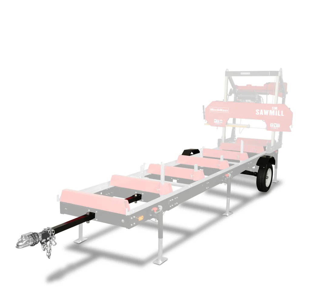 MechMaxx 32" Portable Sawmill with HONDA GX390 Engine, 20' Track Length with Extension and 5 Blades Included, Model SM-32