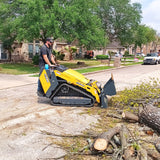 MechMaxx 25HP KUBOTA D1105 Diesel Stand-On Mini Skid Steer Track Loader with 4-in-1 Bucket, Model STL1000