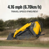 MechMaxx 25HP KUBOTA D1105 Diesel Stand-On Mini Skid Steer Track Loader with 4-in-1 Bucket, Model STL1000