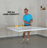 EZ Garage Storage E-Z Lift 4 ft x 4 ft Overhead Storage Lift 8 ft Drop 400 lb - R4X4