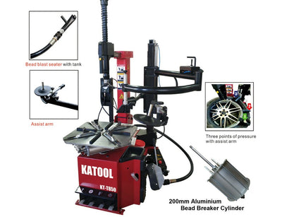 Katool KT-T850 Tilt-Back Tire Changer & KT-B760 Wheel Balancer Combo